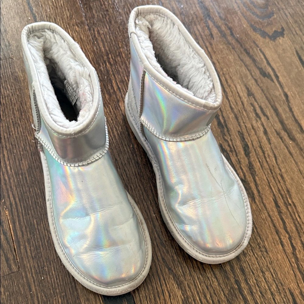 Ugg Kids Silver Holographic Boots